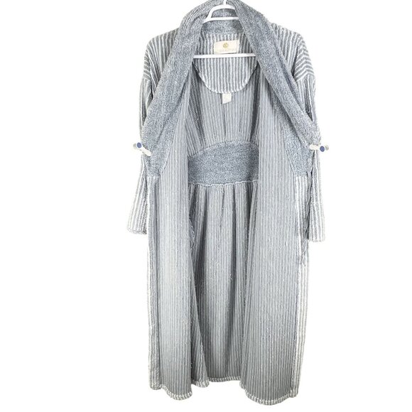 Vintage StanHerman Chenille Long Bathrobe L/XL Shawl Collar Loungewear USA Made - Picture 3 of 12